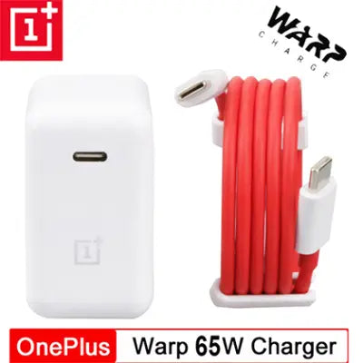 ONEPLUS 65W ORIGINAL SUPER FAST WARP CHARGE (US PIN) WITH TYPE C TO TYPE C CABLE