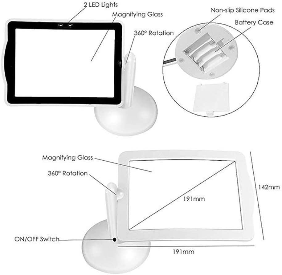 Handheld Magnifier Brighter Viewer