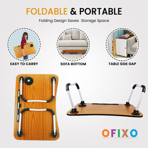 Homifye Foldable Wooden Laptop Table