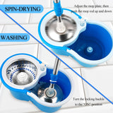 360° Easy Spin Magic Mop With Steel Bucket