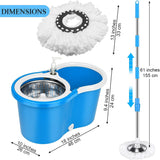 360° Easy Spin Magic Mop With Steel Bucket