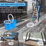 360° Easy Spin Magic Mop With Steel Bucket