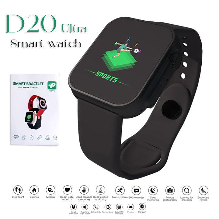 D20 Ultra Fitness Smart Watch