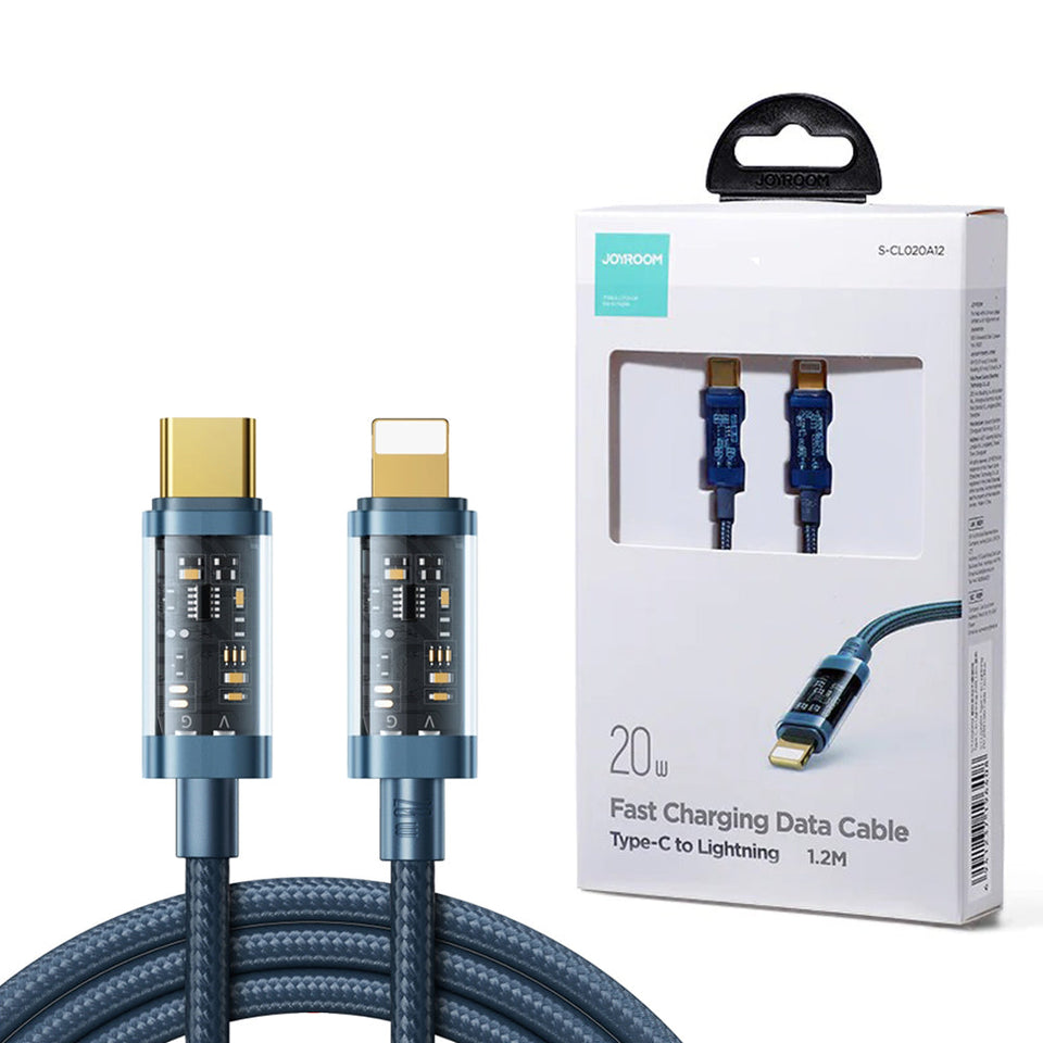 JOYROOM Type-C To Lightning 20W Data Cable 1.2m Transparent