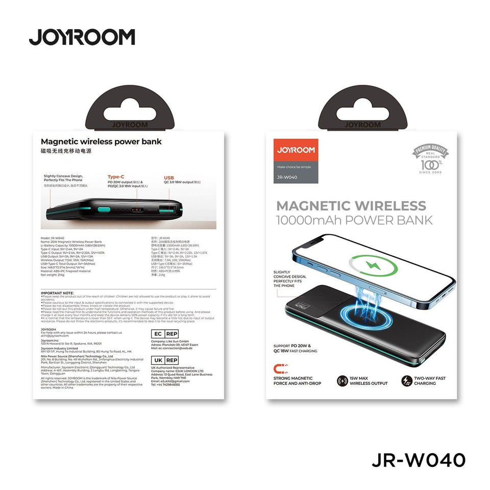 Joyroom 20W Magnetic Wireless powerbank 10,000 mAh