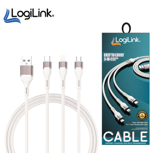 LOGILINK 3 IN 1 USB TO MICRO/TYPE C/LIGHTNING