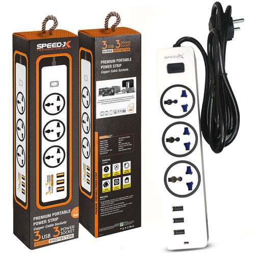 Speed-X 303pu Premium Portable Power Strip