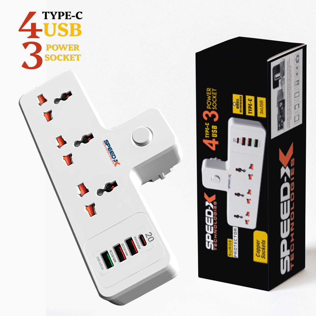 Speed-X 304PUC Premium Portable Power Strip