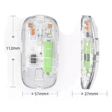 Transparent Wireless + Bluetooth Dual-Mode Rechargeable Mouse