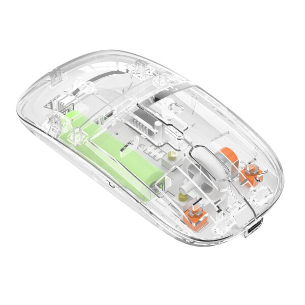 Transparent Wireless + Bluetooth Dual-Mode Rechargeable Mouse