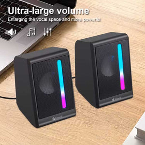 USB-Powered Mini Speaker with RGB Lights Perfect for Laptops & PCs