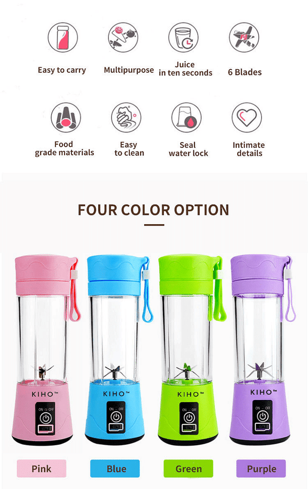 Homifye Portable USB Rechargeable Blender