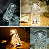 3D Crystal Diamond Led Lamp - Rechargeable