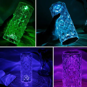 3D Crystal Diamond Led Lamp - Rechargeable