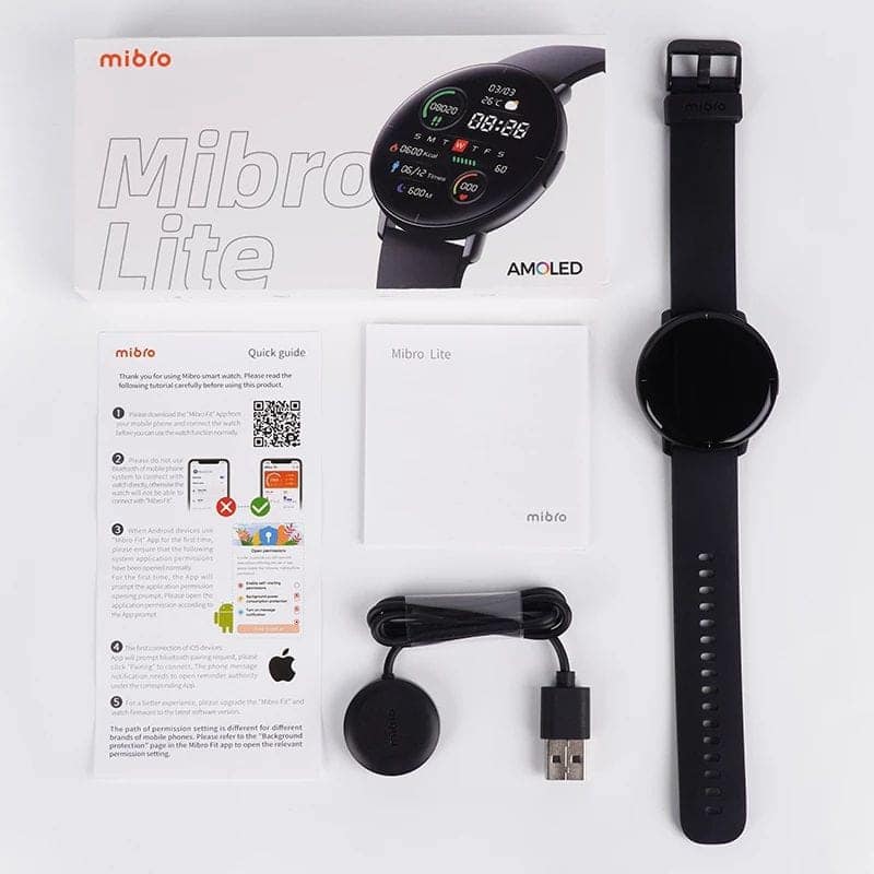 MIBRO LITE SMART WATCH | 1.3 AMOLED ALWAYS-ON DISPLAY | WATER PROOF | 10 DAYS BATTERY LIFE